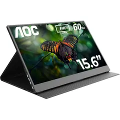 AOC - Monitor Portatil Con Pantalla De 156 60hz Full Hd