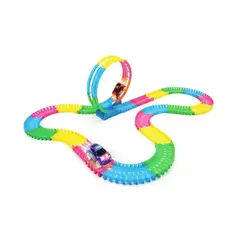 GENERICO - Pista Magica Luminosa De 188 Pcs De 360o Multiforma Carro