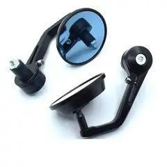 GENERICO - Espejos Tipo Café Racer Redondo Luna Azul