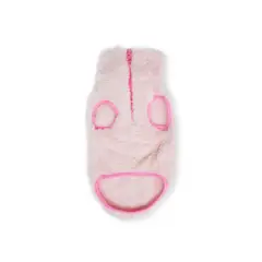 WAWAW - Saco S cuello alto cremallera rosa manga sisa con sesgo licrado rosado