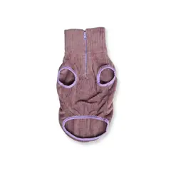 WAWAW - Saco S cuello alto cremallera lila manga sisa con sesgo licrado menta