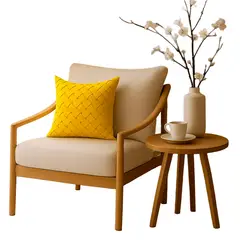 HOMETEX - COJIN TRENZADO AMARILLO