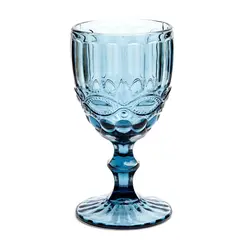 OCT GLASSWARE - SET 6 COPAS VINO AGUA VINTAGE 10 ONZ AZUL