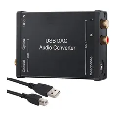 GENERICO - Adaptador Convertidor De Audio Usb Dac A Optico Coaxial 35m