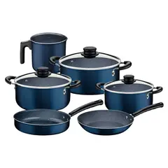 TRAMONTINA - Bateria De Cocina Max Azul 9 Piezas Marca
