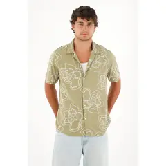 TENNIS - Camisa tipo bowling estampada para hombre