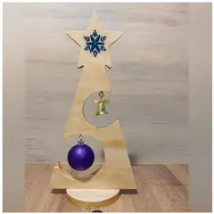 GENERICO - Árbol Decorativo en Tríplex con Adornos Rojos