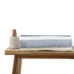 HOMETEX - TOALLA MICROFIBRA RAYAS AZUL