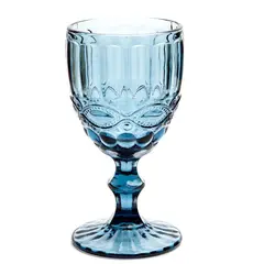 OCT GLASSWARE - SET 6 COPAS VINO AGUA VINTAGE 8 ONZ AZUL