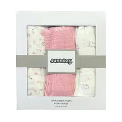 MUNDO BEBE - Cobertor Para Bebe niña Muselina X3 bebé