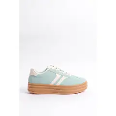 KOAJ - Tenis urbanos, verde y crema con plataforma encontraste Mujer