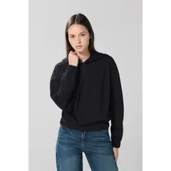 KOAJ - Buzo unicolor perchado con elásticos y capota Mujer