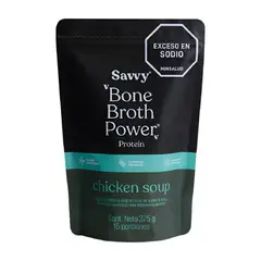 SAVVY - Proteína Chicken Soup Bone Broth Salted Doypack 375 gr
