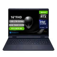 DELL - PORTATIL ALIENWARE 16X AURORA INTEL CORE ULTRA 9 275HX RTX 5070 8GB RAM 96GB SSD 2TB 240Hz