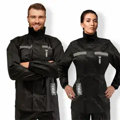 GENERICO - Impermeable NEGRO 2 Piezas Para Motociclista Tipo Sudadera