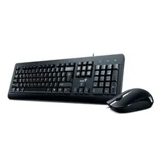 GENIUS - Combo de Teclado y Mouse Ergonomicos Alámbricos KM 160