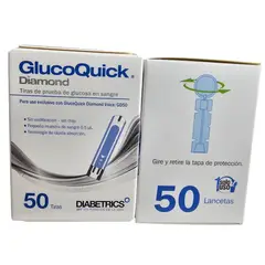 GLUCOQUICK - TIRILLA GLUCOQUCK DIAMON CAJA X50