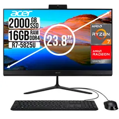 ACER - TODO EN UNO AMD RYZEN 7 5825U SSD 2TB RAM 16GB 23,8 FHD