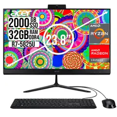 ACER - TODO EN UNO AMD RYZEN 7 5825U SSD 2TB RAM 32GB 23,8 FHD
