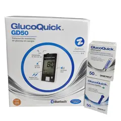 GLUCOQUICK - COMBO GLUCOMETRO GD50 CON 50 TIRAS 50 LANCETAS