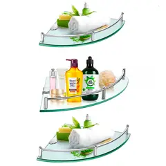 ONE PIXEL - Organizadores De Baño Repisas X3 En Vidrio Esquineros