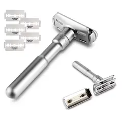 SP - Maquina De Afeitar De Seguridad Ajustable Clasica Hoja Doble Filo