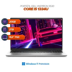 DELL - Portátil Inspiron 3530 / Intel Core i5 1334U / 20GB RAM / 1TB SSD M.2 + 1TB SATA / 15.6” FHD