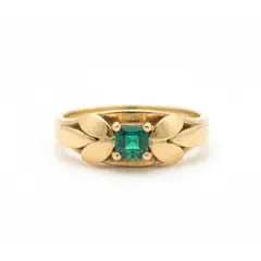 BELLEZA EXPRESS - Anillo en oro de 18k y esmeralda natural