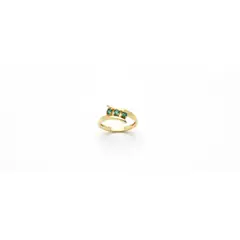 BELLEZA EXPRESS - Anillo en oro 18k con esmeraldas