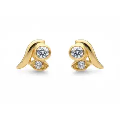 BELLEZA EXPRESS - Aretes en oro de 18k