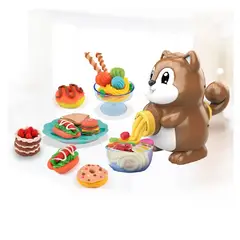 MARKET TOYS - Juego De Mesa Con Plastilina Ardilla Moldes + Accesorios