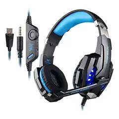 KOTION - Audífonos Gamer G9000 Sonido Envolvente Micrófono Luces LED