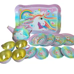 GENERICO - Juego De Tetera Platos Pocillos Juguete Tetera Unicornio