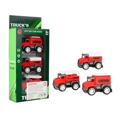 GENERICO - Camion Carro Bomberos Juguete Didactico X 3 Unidades