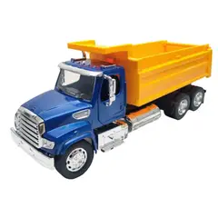 NEW RAIN - Camion Carro VOLQUETA Freightliner 114sd New Ray Colección AZUL NEW RAY