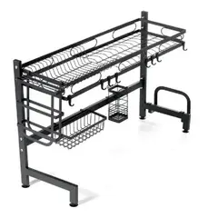 HOME - Estante De Acero Inoxidable Escurridor 65cm Negro