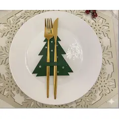 MYARKA LATINA - Portacubiertos Pino navidad x2 Rojo y Verde