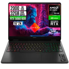 HP - PORTATIL OMEN AMD RYZEN 9 8940HX RTX 5060 8GB SSD 2TB RAM 32GB 16" 2K 144HZ