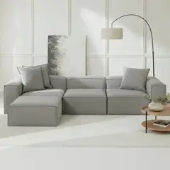 GENERICO - Sala Londres en L Moderna 4 Puestos Pet Friendly Muebles Descanso