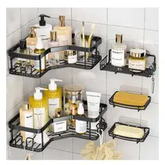 GENERICO - Organizador Repisas Ducha Esquinero x5 Acero Inoxidable