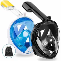 GENERICO - Mascara Buceo Careta Snorkel Full Face Soporte Cámara Gopro