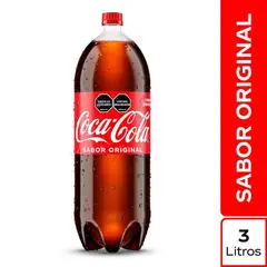 COCA COLA - Pack dúo de gaseosa Coca-Cola original 3 litros cada una