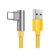 GENERICO - Cable De Carga Rapida Usb A Tipo C 90° De 120w Amarillo