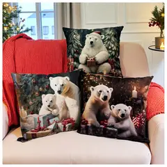 HOGARETO - Set x 3 Cojines de Navidad Polar