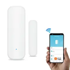 GENERICO - Sensor De Movimiento Inteligente Aperturas Puertas O Ventanas Wifi App Tuya Blanco