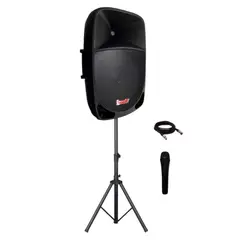 PRO DJ - Cabina Activa Psa15a Sys Parlante Activo 15"+ Base + Microfono
