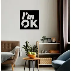 BEER EXPERIENCE LAB - Cuadro decoración pared Im ok 40x40cm MDF Negro