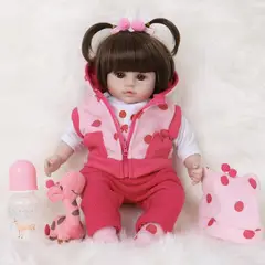 GENERICO - Muñeca Reborn Rosa Bebe Renacer Muñeco Silicona Realista