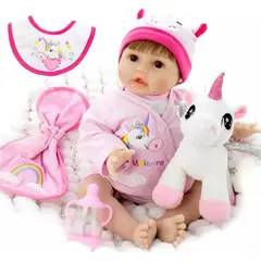 GENERICO - Reborn Bebe Muñeca Real Cuerpo De Algodon renacida + Accesorios