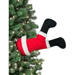 ARTHOMETEXTIL - Figura Navideña Papá Noel Piernas Árbol Navidad